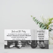 Bride en Groom Jack en Jill Party Ticket (Staand voorkant)