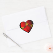 Bride en Groom Kersthart Sticker (Envelop)