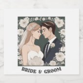 BRIDE EN GROOM LIKEURFLES ETIKET (Enkel label)