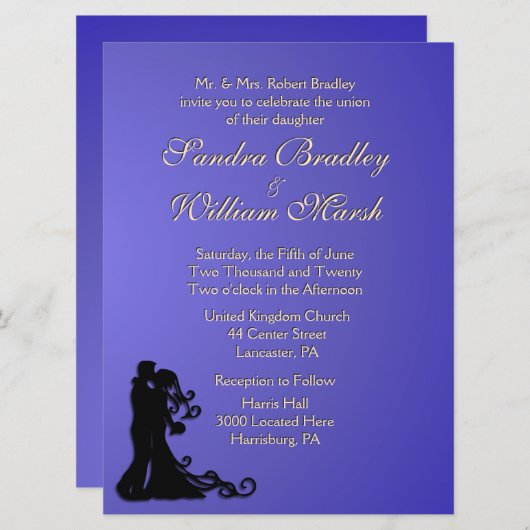 Bride en Groom Lotus Kaart (Voorkant / Achterkant)