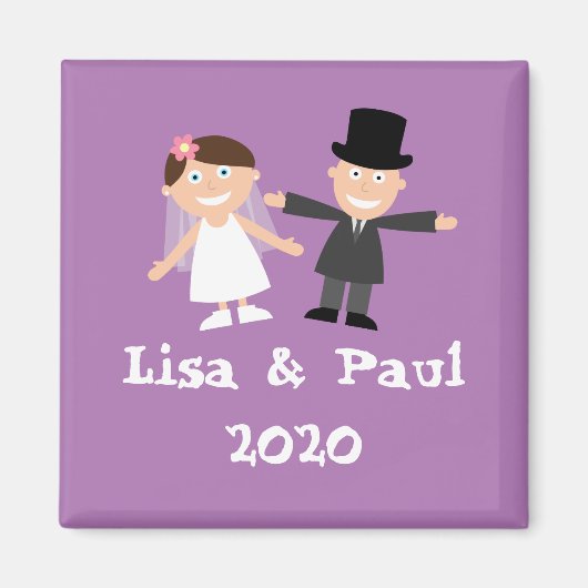 Bride en Groom Magneet (Voorkant)
