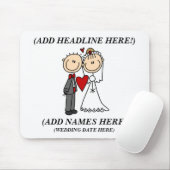 bride en groom Mousepad Muismat (Met muis)