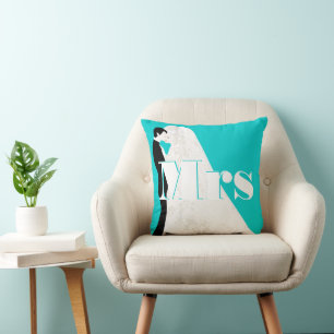 Bride en Groom Mrs Wedding Pillow Kussen