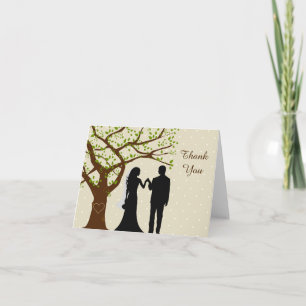 Bride en Groom Oak Tree Weddenschap Bedankt