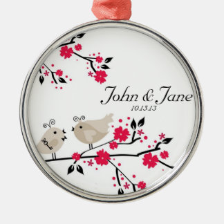 Bride en groom onze eerste kerstversiering metalen ornament