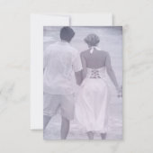 Bride en Groom op de Beach sparen de Datum (Voorkant)