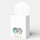 Bride en Groom Owls Wedding Bedankdoosjes (Geopend)