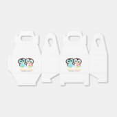 Bride en Groom Owls Wedding Bedankdoosjes (Uitgevouwen)