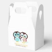 Bride en Groom Owls Wedding Bedankdoosjes (Geopend)