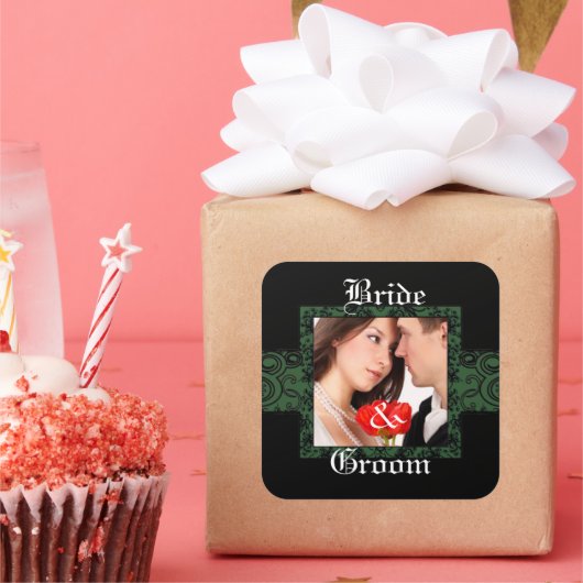 Bride en Groom Photo Sticker (Feest)