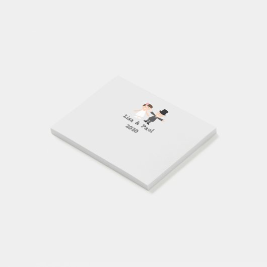 Bride en Groom Post-it® Notes (Schuin)