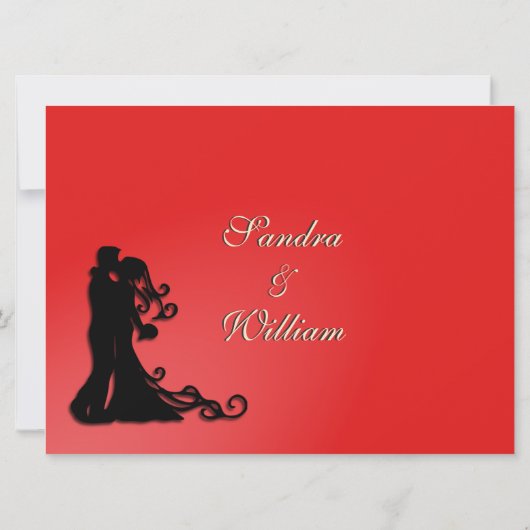 Bride en Groom Red Kaart (Achterkant)