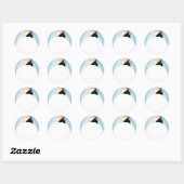 Bride en Groom Ronde Sticker (Vel)