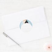 Bride en Groom Ronde Sticker (Envelop)