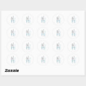 Bride en Groom Ronde Sticker (Vel)