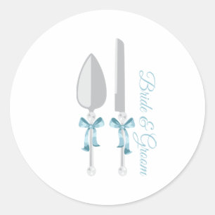 Bride en Groom Ronde Sticker