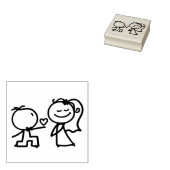 Bride en Groom Rubberstempel (Gestempeld)