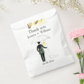 Bride en Groom Rustic Modern Elegant Wedding Bedankzakje (Gezegeld)