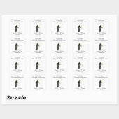 Bride en Groom Rustic Modern Wedding Vierkante Sticker (Vel)