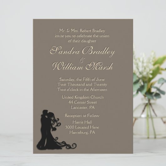 Bride en Groom Sandstone Kaart (Staand voorkant)