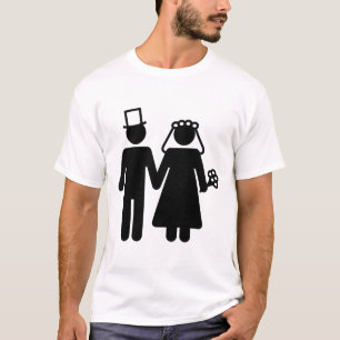 Bride en Groom - voeg Uw Eigen Tekst toe T-shirt