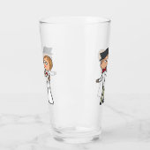 Bride en Groom Wedding Day Glas (Links)