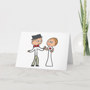 Bride en Groom Wedding Day Kaart
