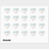 Bride en Groom Wedding Hart Sticker (Vel)