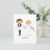 Bride en Groom Wedding Invitations Kaart (Staand voorkant)