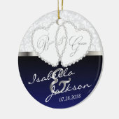 Bride en Groom Wedding Keepslag Keramisch Ornament (Links)