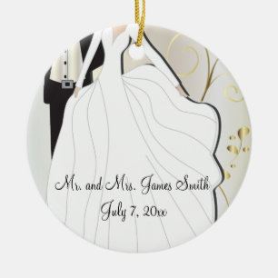 Bride en Groom Wedding Keepslag Keramisch Ornament
