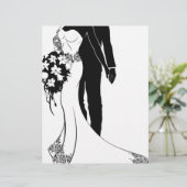 Bride en Groom Wedding Silhouette (Staand voorkant)