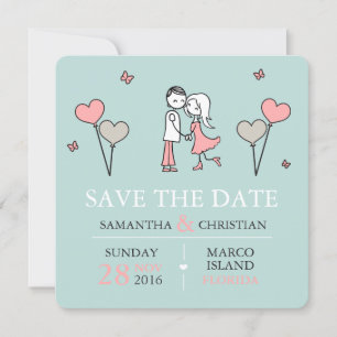 Bride en Groom Wedding sparen de Datum Save The Date