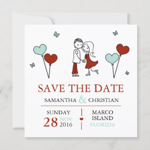 Bride en Groom Wedding sparen de Datum Save The Date