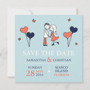 Bride en Groom Wedding sparen de Datum Save The Date