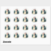 Bride en Groom Wedding Sticker (Vel)