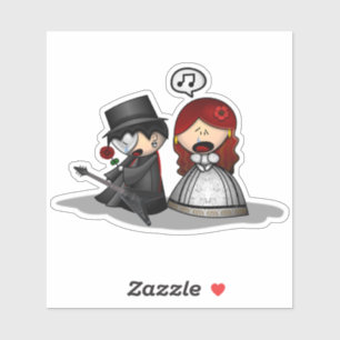 Bride en Groom Wedding Sticker