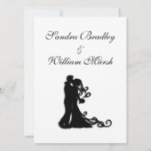Bride en Groom White Kaart (Achterkant)