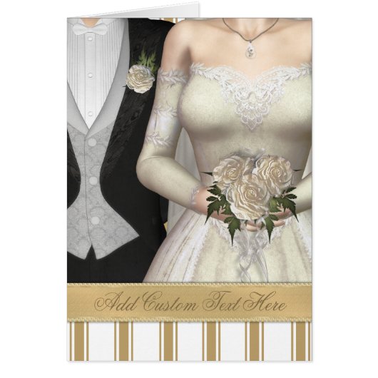 Bride en Groom (wit) bruiloft (Voorkant)