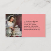 Bride en haar bruiloft Cake - 50's Visitekaartje (Achterkant)