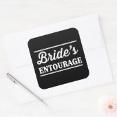 Bride-entourage Vierkante Sticker (Envelop)