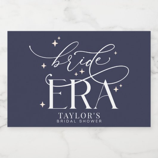 Bride Era Vrijgezellenfeest Mini Champagne Fles Sparkling Wijnetiket (Enkel label)