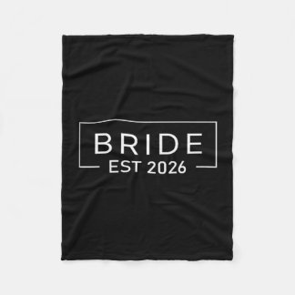 Bride Est 2026 Fiancée Mrs Wife Bachelorette Party Fleece Deken