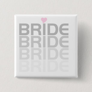 Bride Fade Tshirts en Gifts Vierkante Button 5,1 Cm