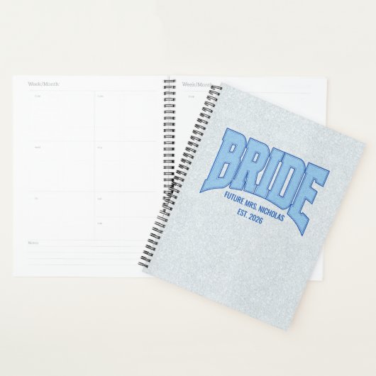 BRIDE Faux Glitter Wedding Planner Organizer (Display)