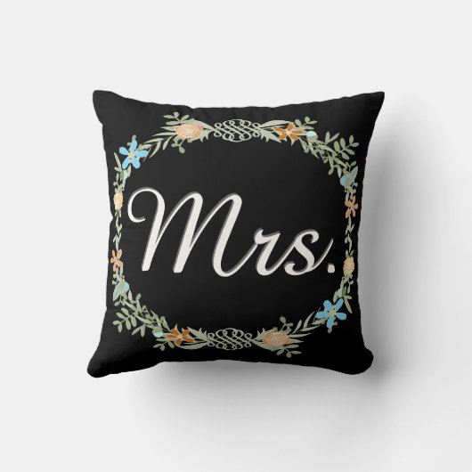 Bride  Floral Garland Sierkussen (Achterkant)