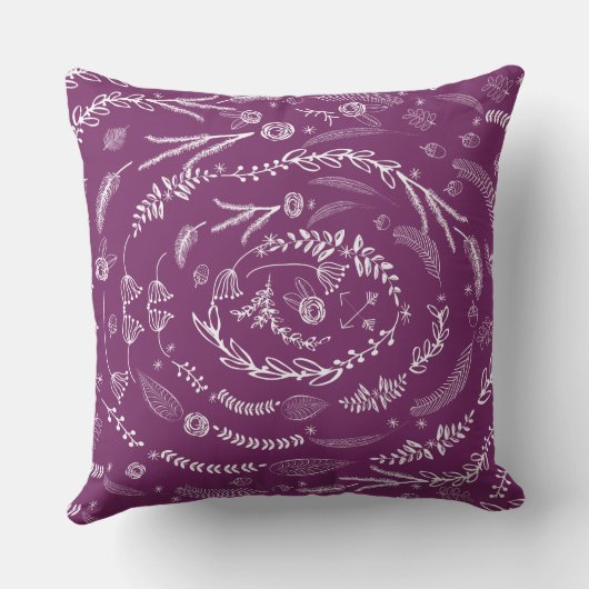 Bride Floral Garland Sierkussen (Achterkant)