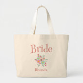 Bride Floral Grote Tote Bag (Voorkant)