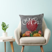 Bride  Floral Red Heirloom Roos Kussen (Stoel)