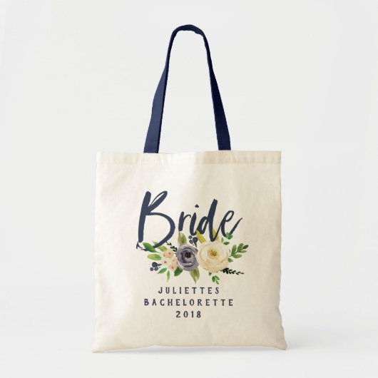 Bride florale waterverf tote bag (Voorkant)